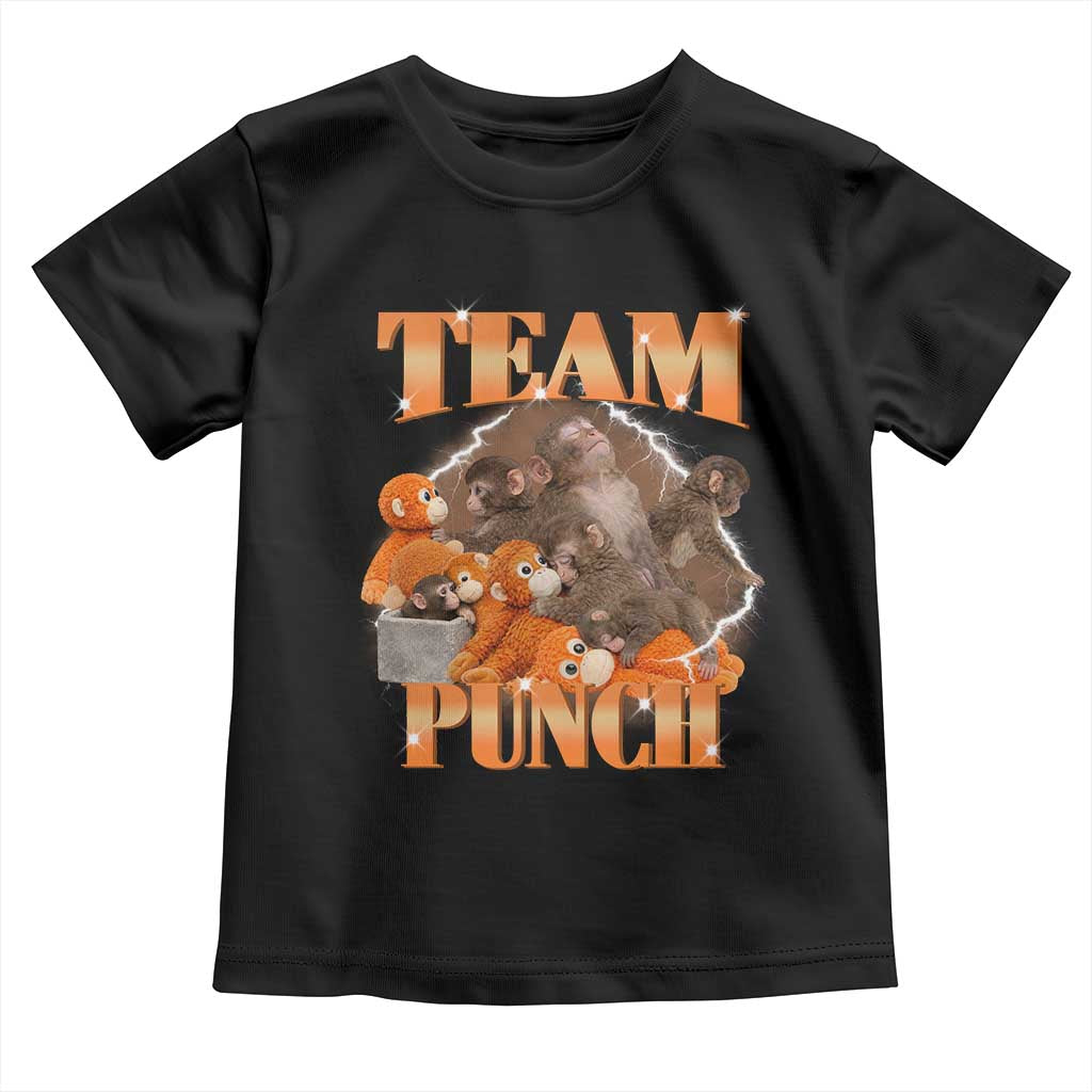 Viral Punch Monkey Toddler T Shirt Cute Baby Monkey With Plush Toy Meme