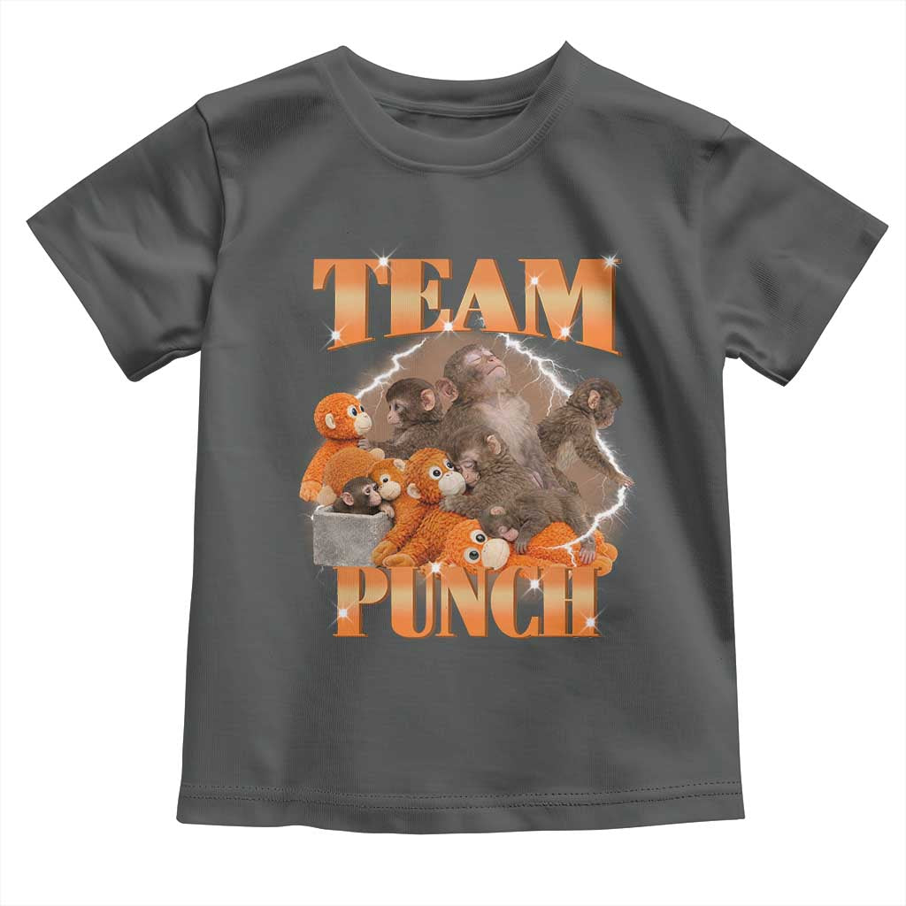 Viral Punch Monkey Toddler T Shirt Cute Baby Monkey With Plush Toy Meme