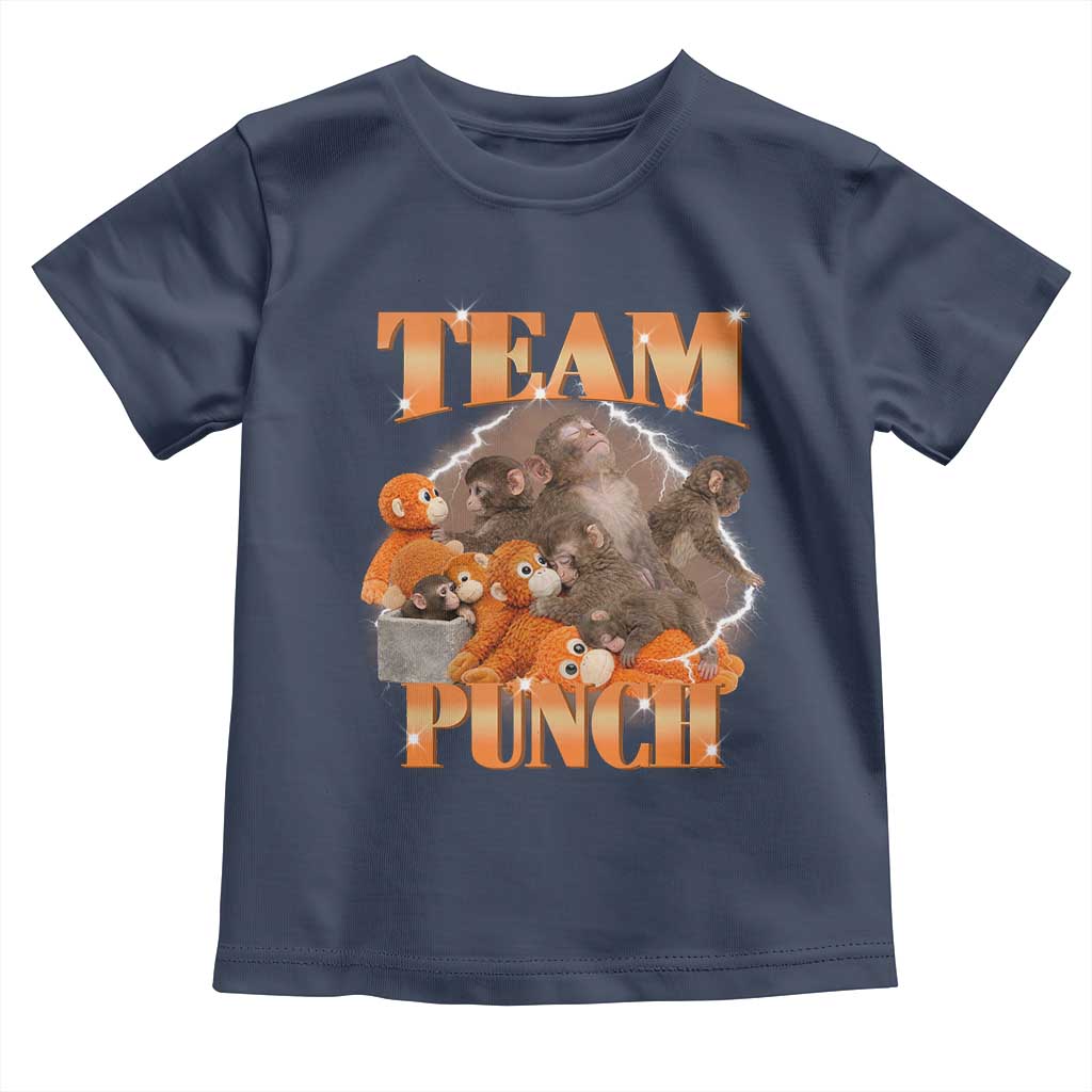 Viral Punch Monkey Toddler T Shirt Cute Baby Monkey With Plush Toy Meme