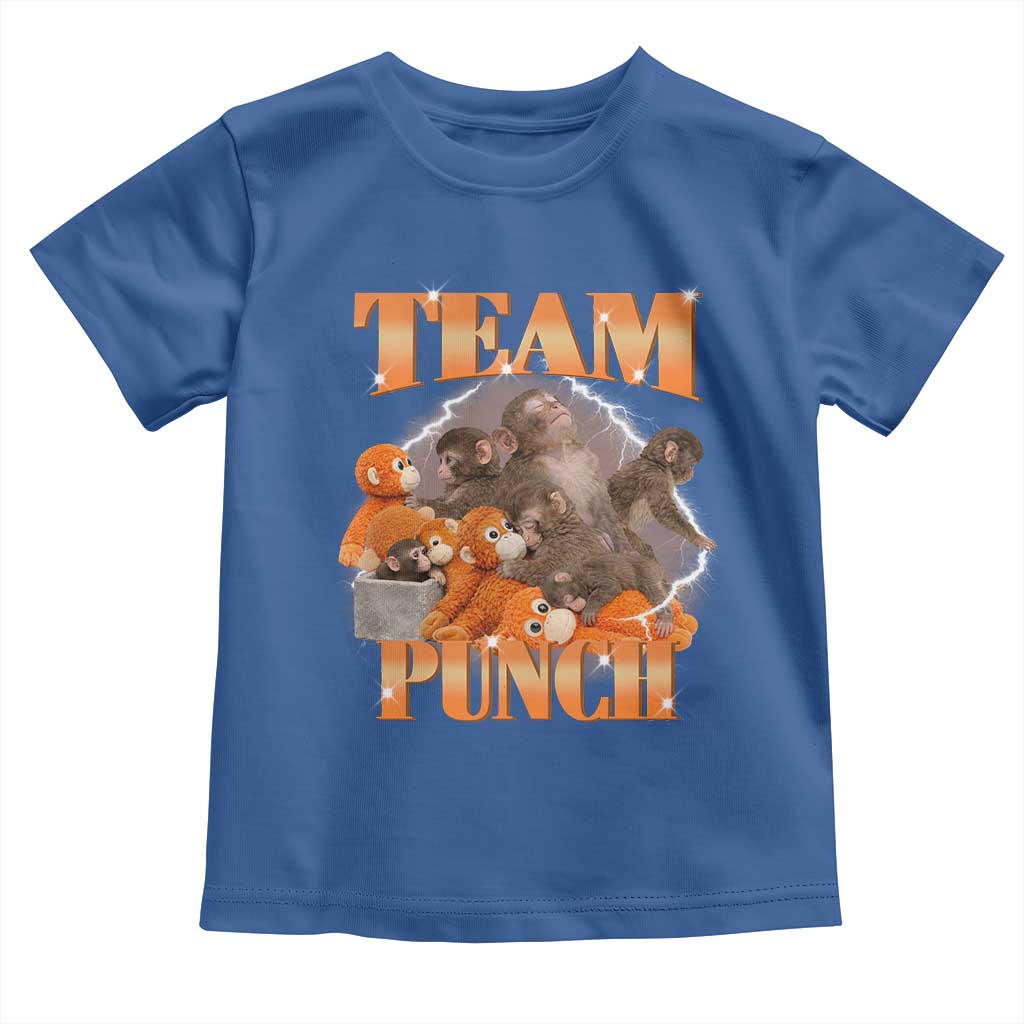 Viral Punch Monkey Toddler T Shirt Cute Baby Monkey With Plush Toy Meme