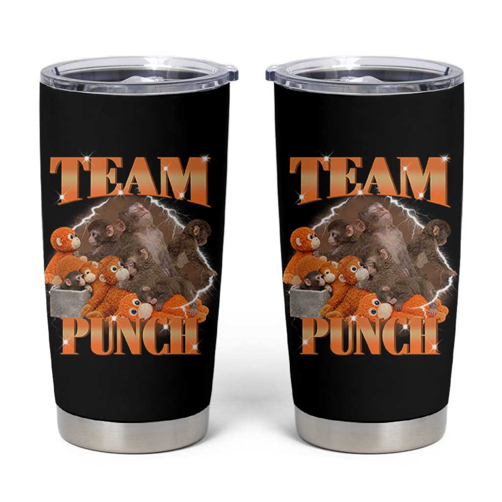 Viral Punch Monkey Tumbler Cup Cute Baby Monkey With Plush Toy Meme