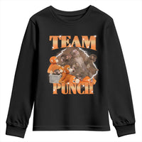 Viral Punch Monkey Youth Sweatshirt Cute Baby Monkey With Plush Toy Meme