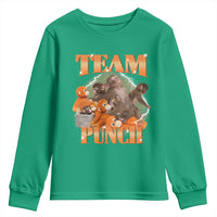 Viral Punch Monkey Youth Sweatshirt Cute Baby Monkey With Plush Toy Meme