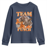 Viral Punch Monkey Youth Sweatshirt Cute Baby Monkey With Plush Toy Meme