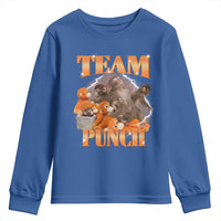 Viral Punch Monkey Youth Sweatshirt Cute Baby Monkey With Plush Toy Meme