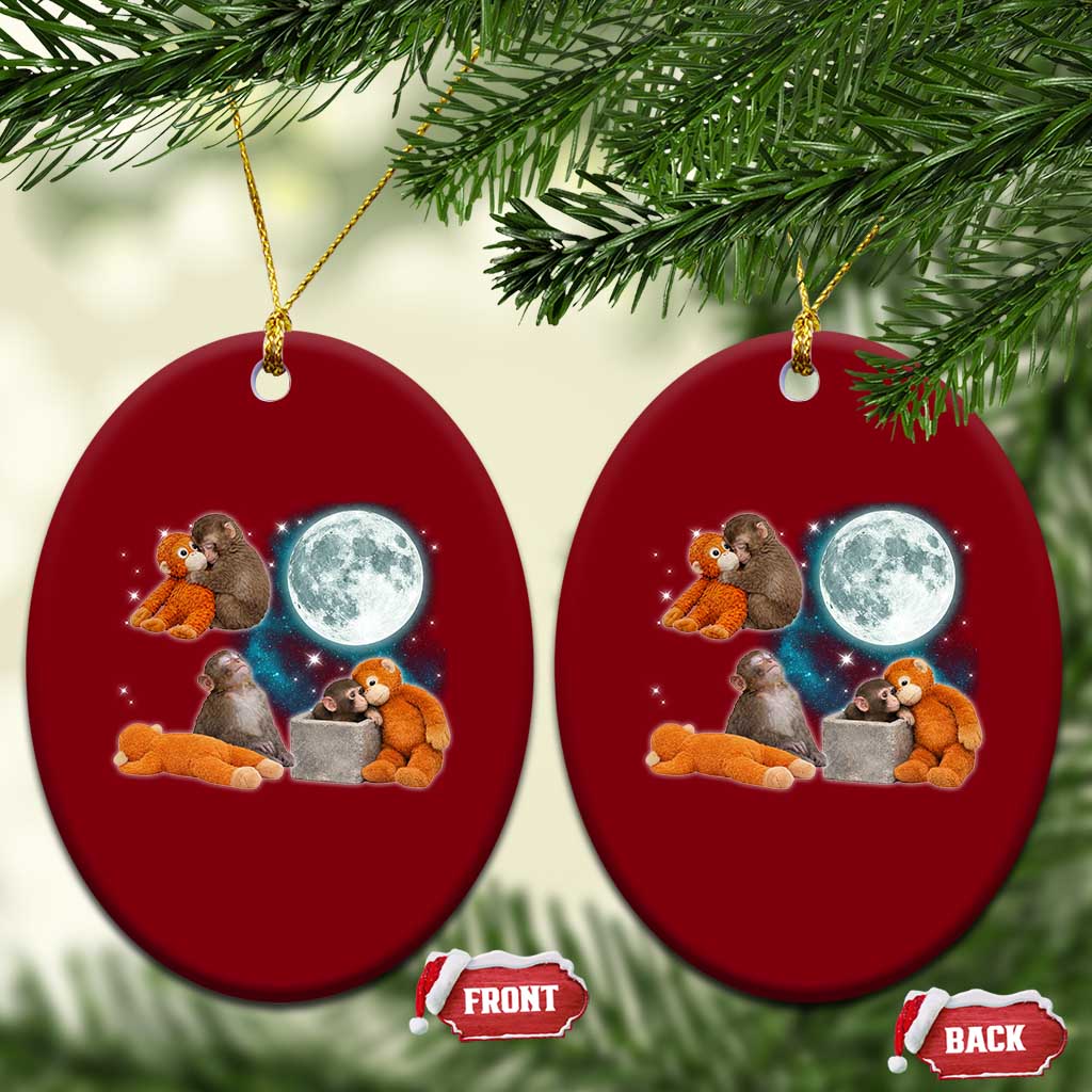 Baby Monkey Punch Ceramic Ornament Team Punch Monkey Viral Trend