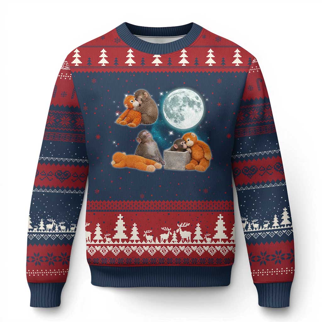 Baby Monkey Punch Ugly Christmas Sweater Team Punch Monkey Viral Trend