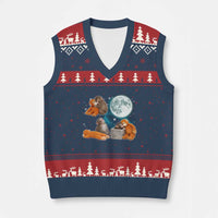 Baby Monkey Punch V-Neck Knit Sweater Vest Team Punch Monkey Viral Trend