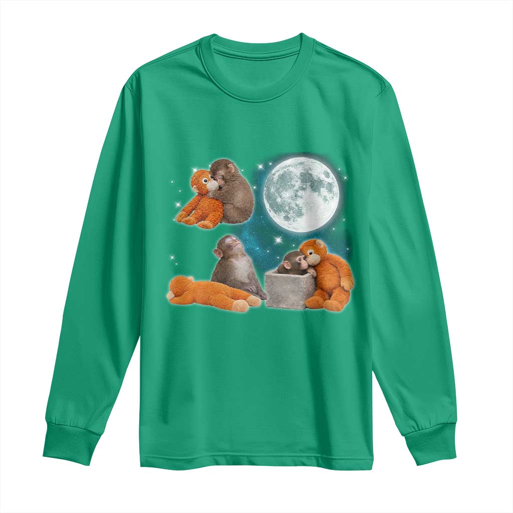Baby Monkey Punch Long Sleeve Shirt Team Punch Monkey Viral Trend