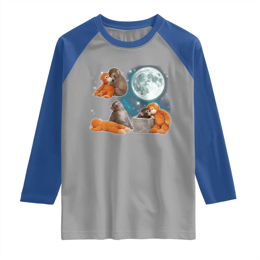 Baby Monkey Punch Raglan Shirt Team Punch Monkey Viral Trend