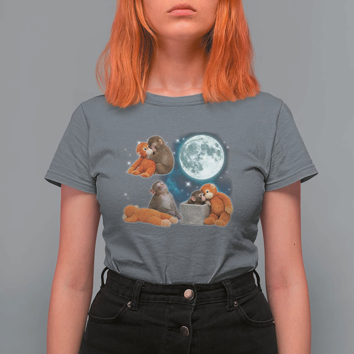 Baby Monkey Punch T Shirt For Women Team Punch Monkey Viral Trend