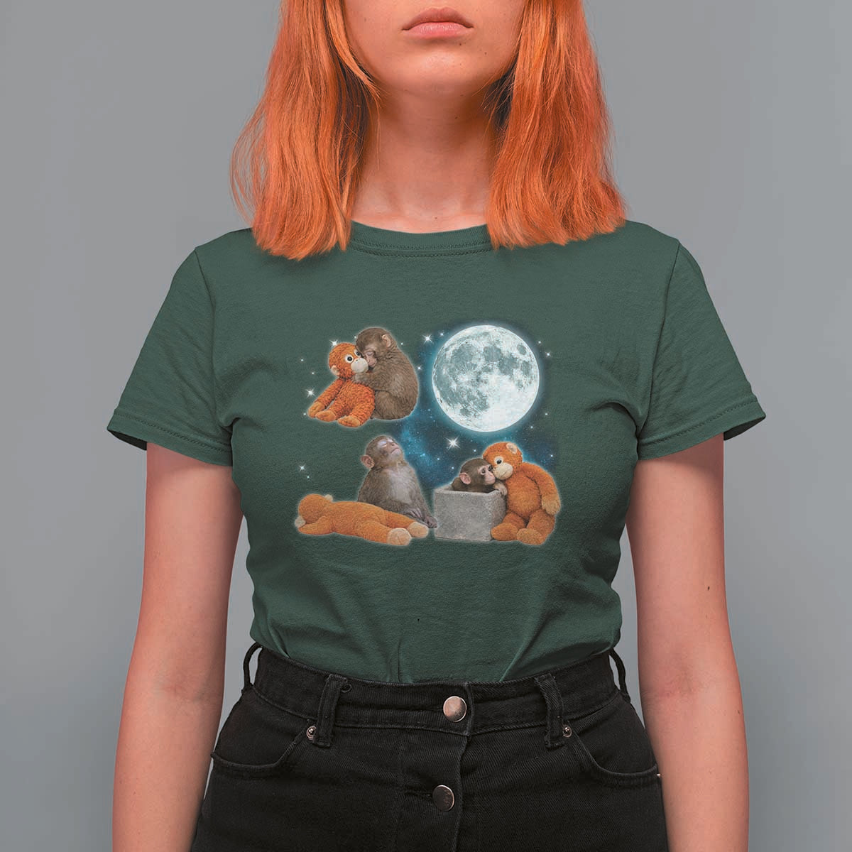 Baby Monkey Punch T Shirt For Women Team Punch Monkey Viral Trend