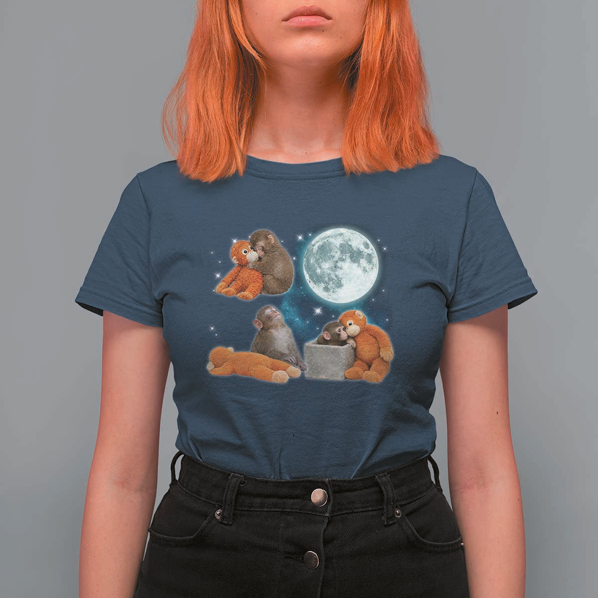 Baby Monkey Punch T Shirt For Women Team Punch Monkey Viral Trend