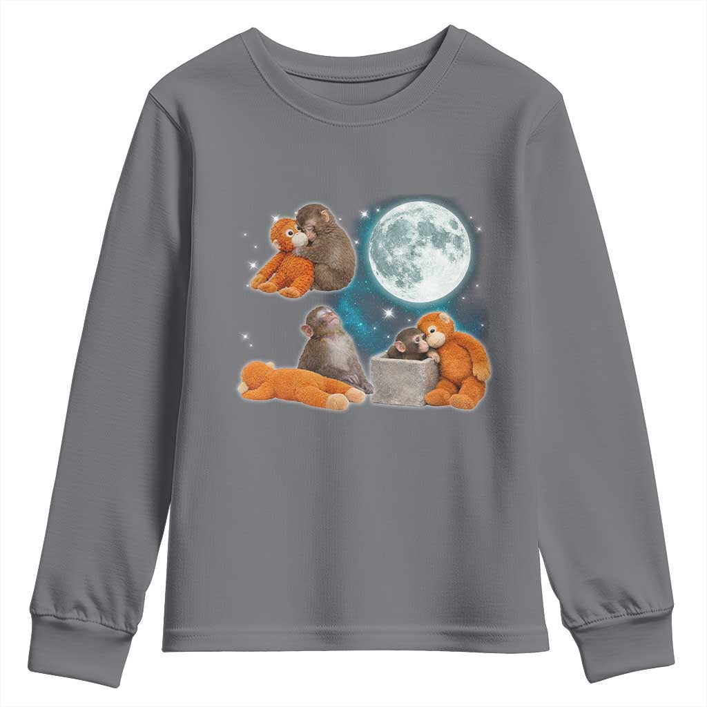 Baby Monkey Punch Youth Sweatshirt Team Punch Monkey Viral Trend