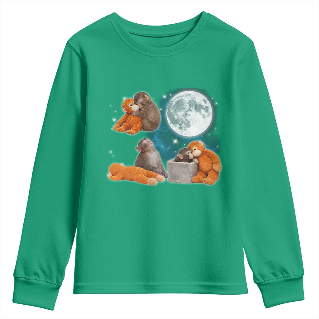 Baby Monkey Punch Youth Sweatshirt Team Punch Monkey Viral Trend