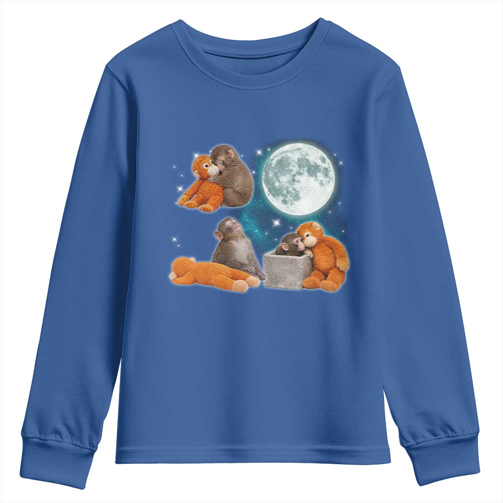 Baby Monkey Punch Youth Sweatshirt Team Punch Monkey Viral Trend
