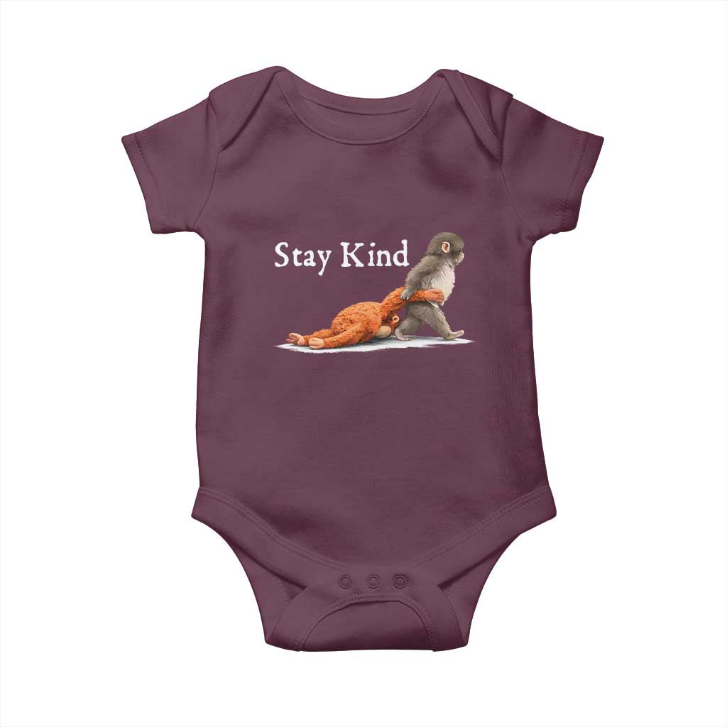 Punch Monkey Viral Trend Baby Onesie Stay Kind