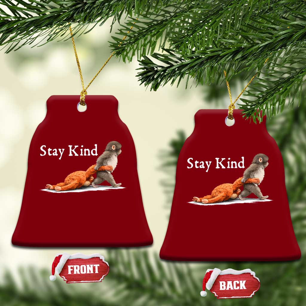Punch Monkey Viral Trend Ceramic Ornament Stay Kind