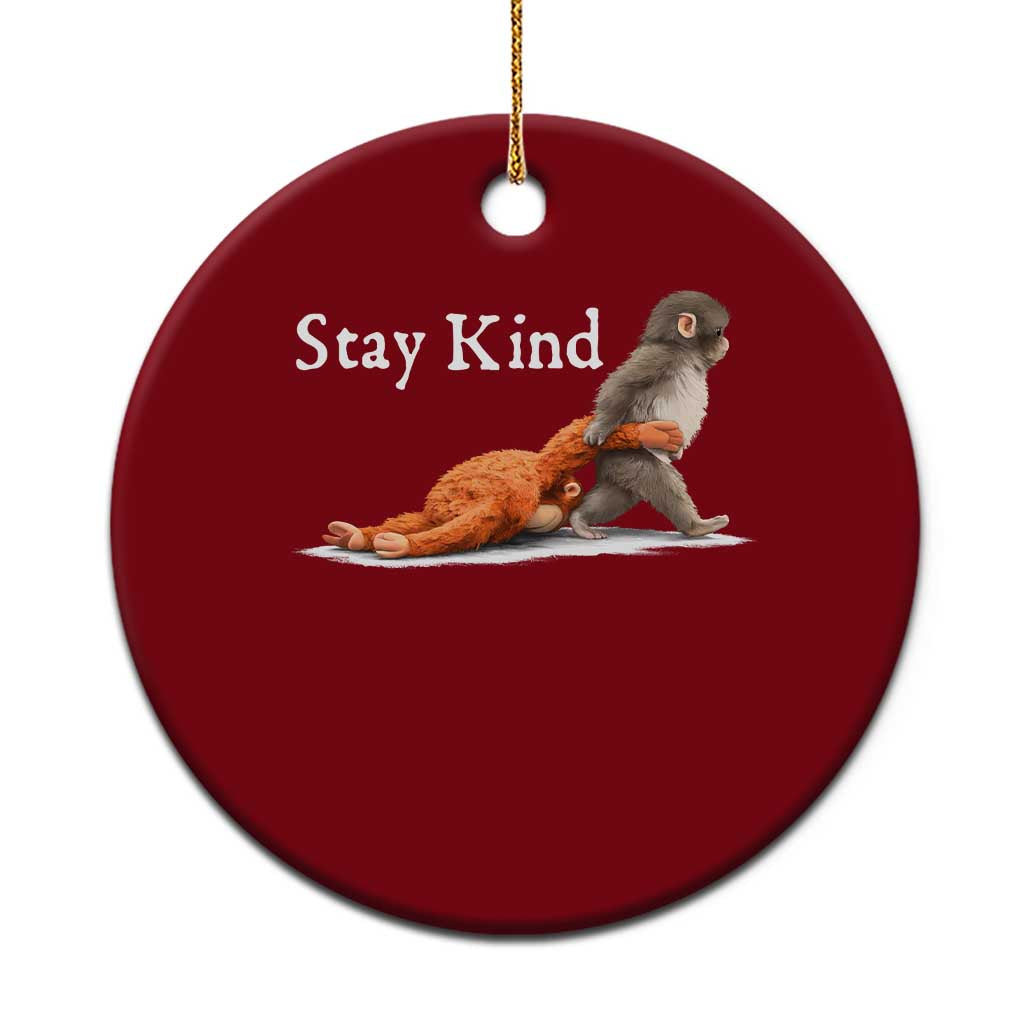 Punch Monkey Viral Trend Ceramic Ornament Stay Kind