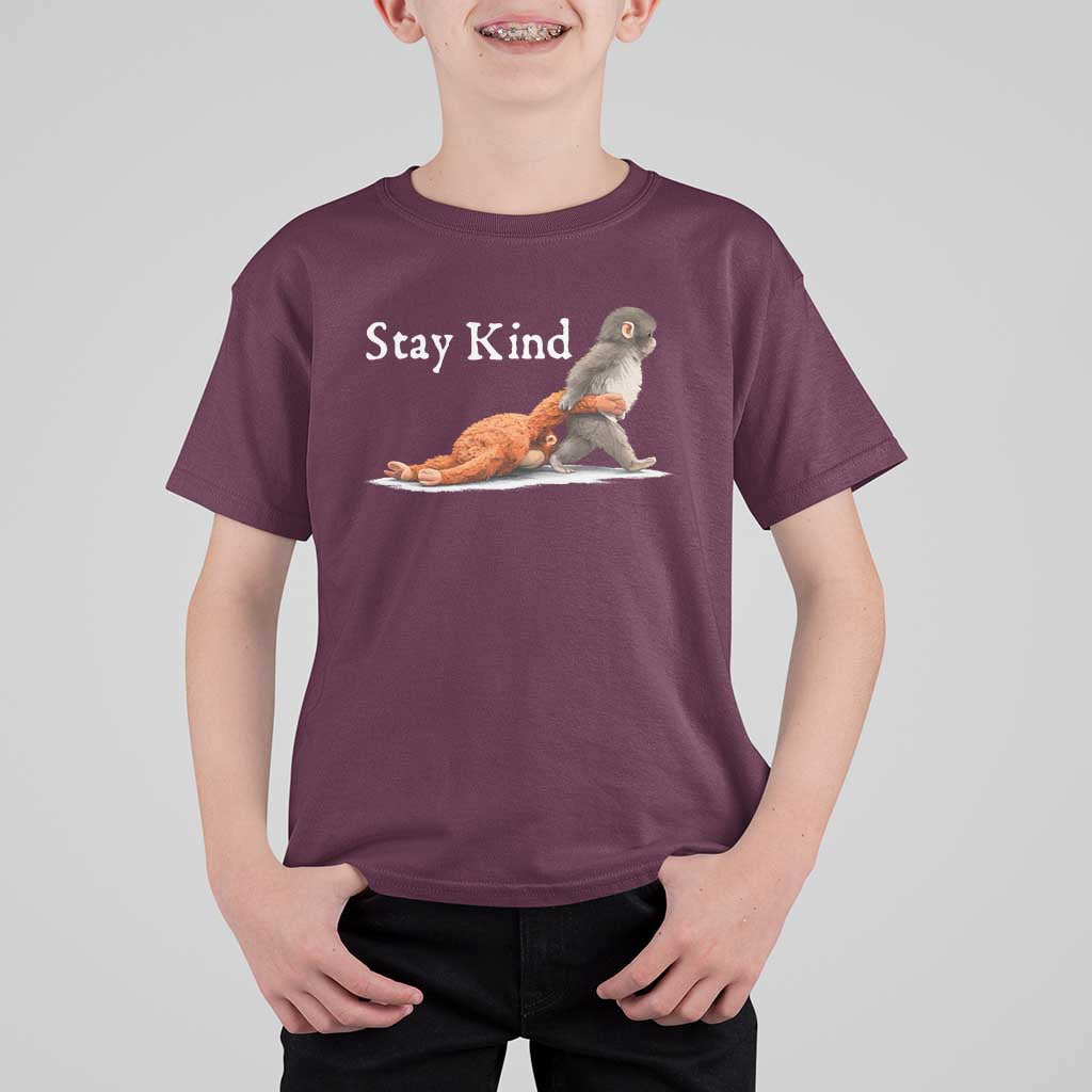 Punch Monkey Viral Trend T Shirt For Kid Stay Kind