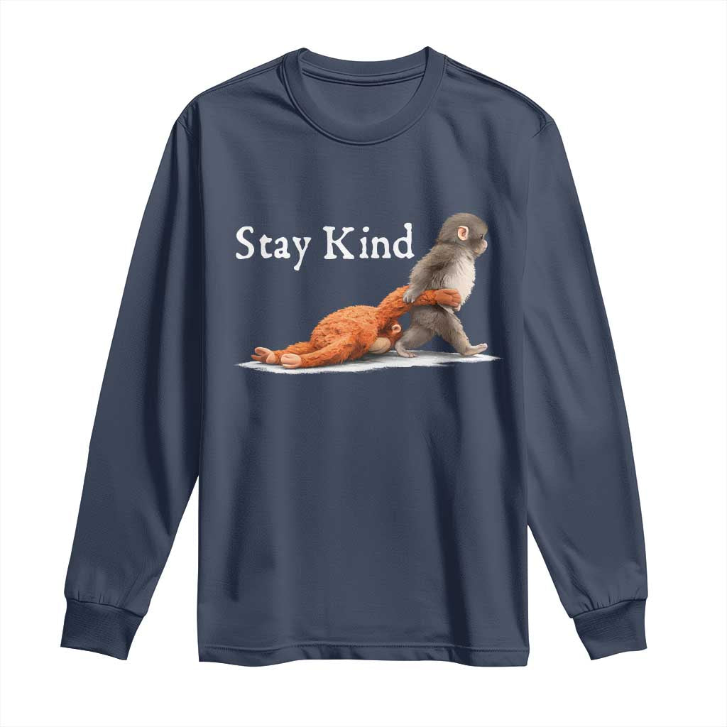 Punch Monkey Viral Trend Long Sleeve Shirt Stay Kind