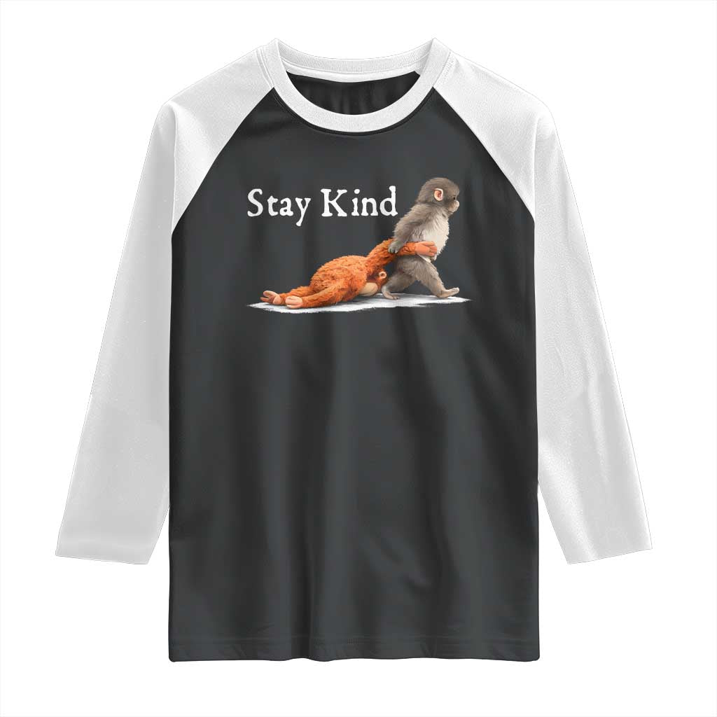 Punch Monkey Viral Trend Raglan Shirt Stay Kind