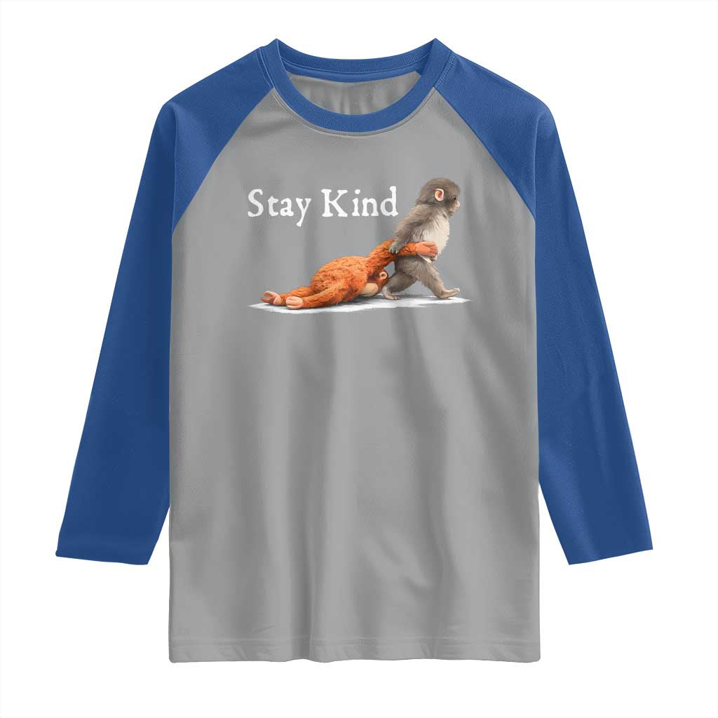 Punch Monkey Viral Trend Raglan Shirt Stay Kind