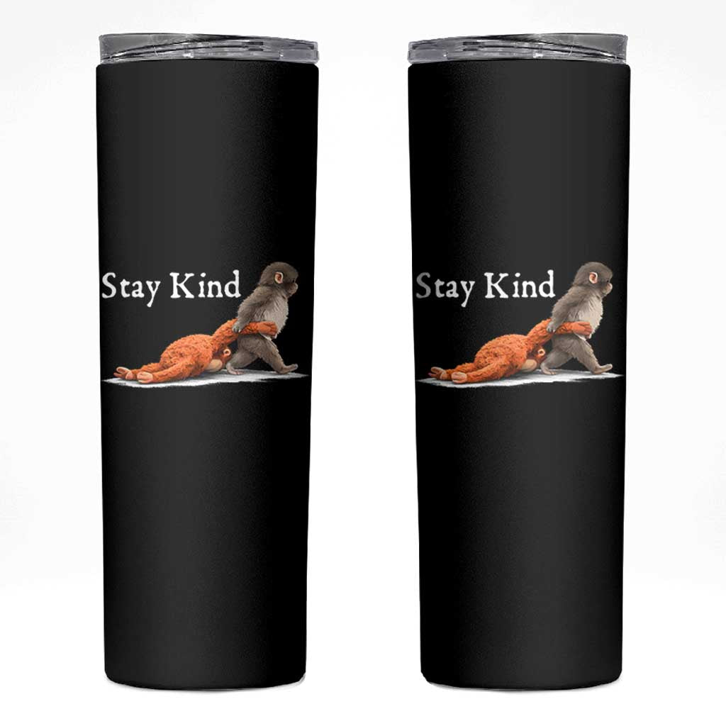 Punch Monkey Viral Trend Skinny Tumbler Stay Kind