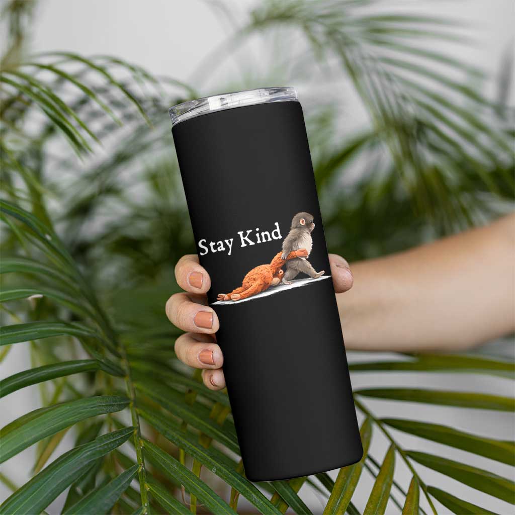 Punch Monkey Viral Trend Skinny Tumbler Stay Kind