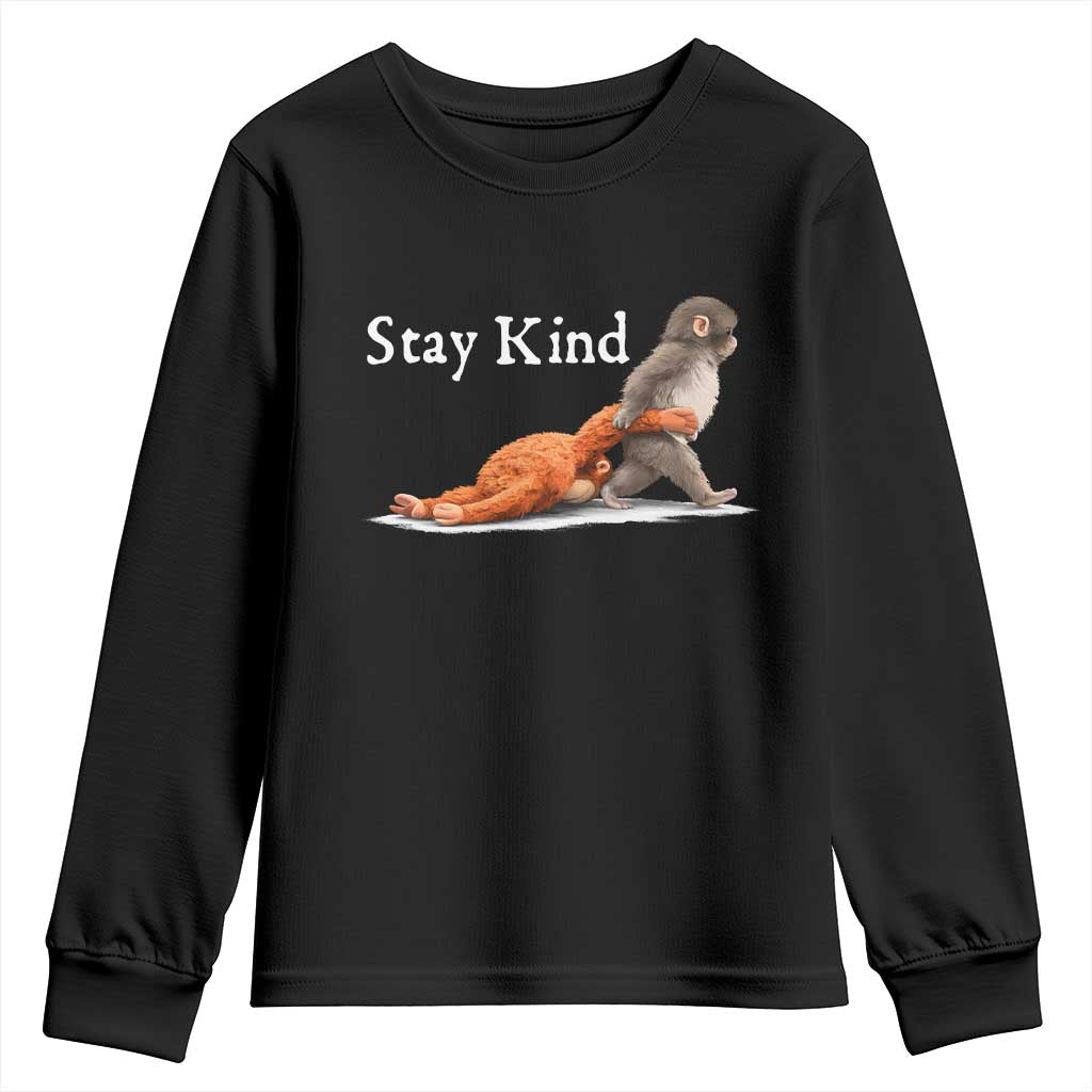 Punch Monkey Viral Trend Youth Sweatshirt Stay Kind