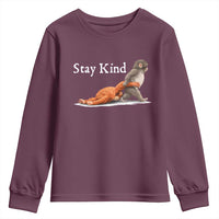 Punch Monkey Viral Trend Youth Sweatshirt Stay Kind