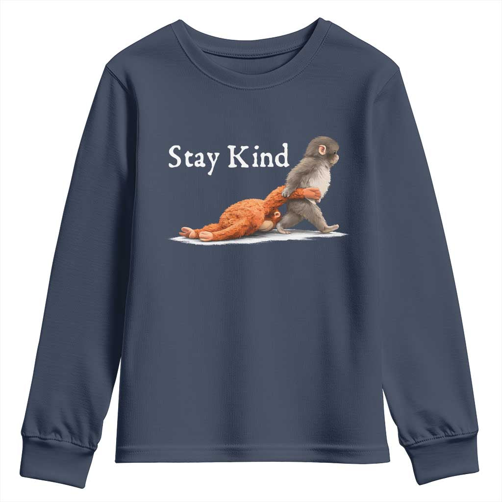 Punch Monkey Viral Trend Youth Sweatshirt Stay Kind