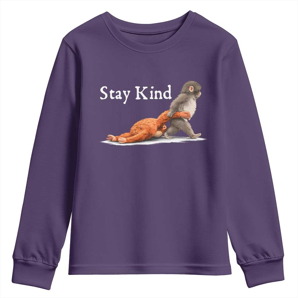 Punch Monkey Viral Trend Youth Sweatshirt Stay Kind