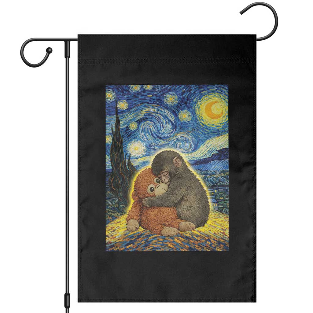 Punch Monkey Starry Night Viral Trend Garden Flag