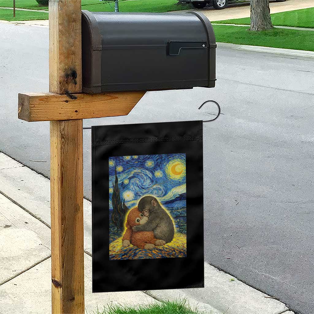 Punch Monkey Starry Night Viral Trend Garden Flag