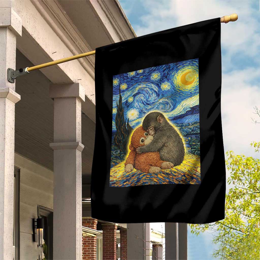 Punch Monkey Starry Night Viral Trend Garden Flag