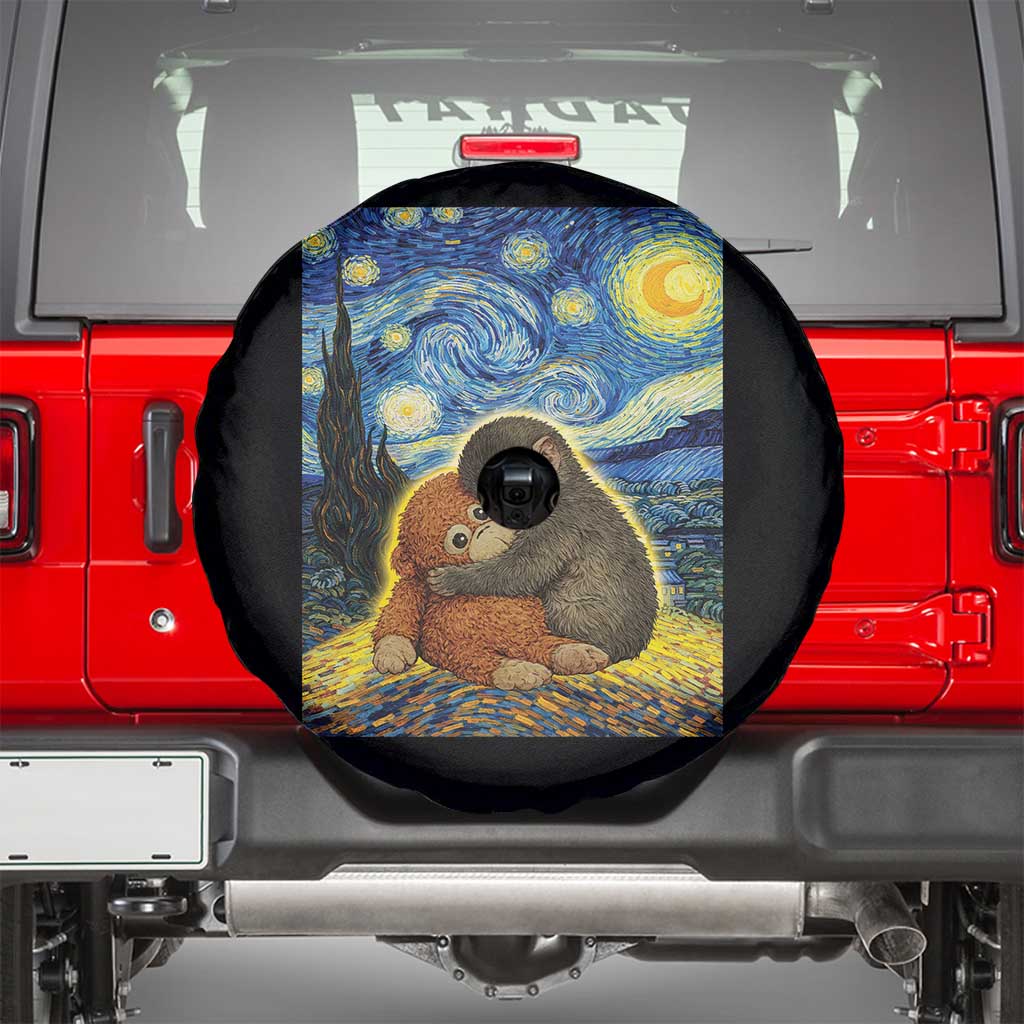 Punch Monkey Starry Night Viral Trend Spare Tire Cover