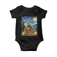 Punch Monkey Starry Night Viral Trend Baby Onesie