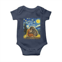Punch Monkey Starry Night Viral Trend Baby Onesie