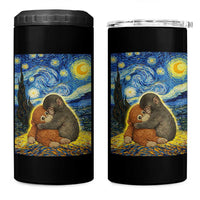 Punch Monkey Starry Night Viral Trend 4 in 1 Can Cooler Tumbler