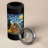 Punch Monkey Starry Night Viral Trend 4 in 1 Can Cooler Tumbler