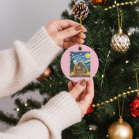 Punch Monkey Starry Night Viral Trend Ceramic Ornament