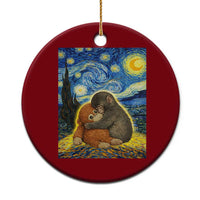 Punch Monkey Starry Night Viral Trend Ceramic Ornament