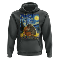 Punch Monkey Starry Night Viral Trend Hoodie