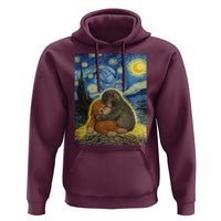 Punch Monkey Starry Night Viral Trend Hoodie