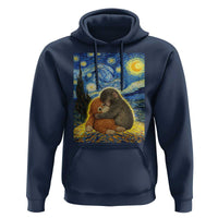Punch Monkey Starry Night Viral Trend Hoodie