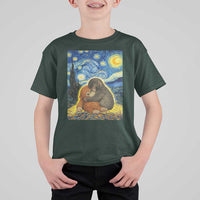 Punch Monkey Starry Night Viral Trend T Shirt For Kid