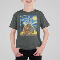 Punch Monkey Starry Night Viral Trend T Shirt For Kid