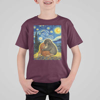 Punch Monkey Starry Night Viral Trend T Shirt For Kid