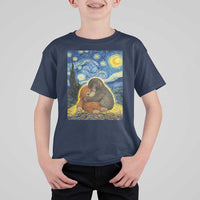Punch Monkey Starry Night Viral Trend T Shirt For Kid